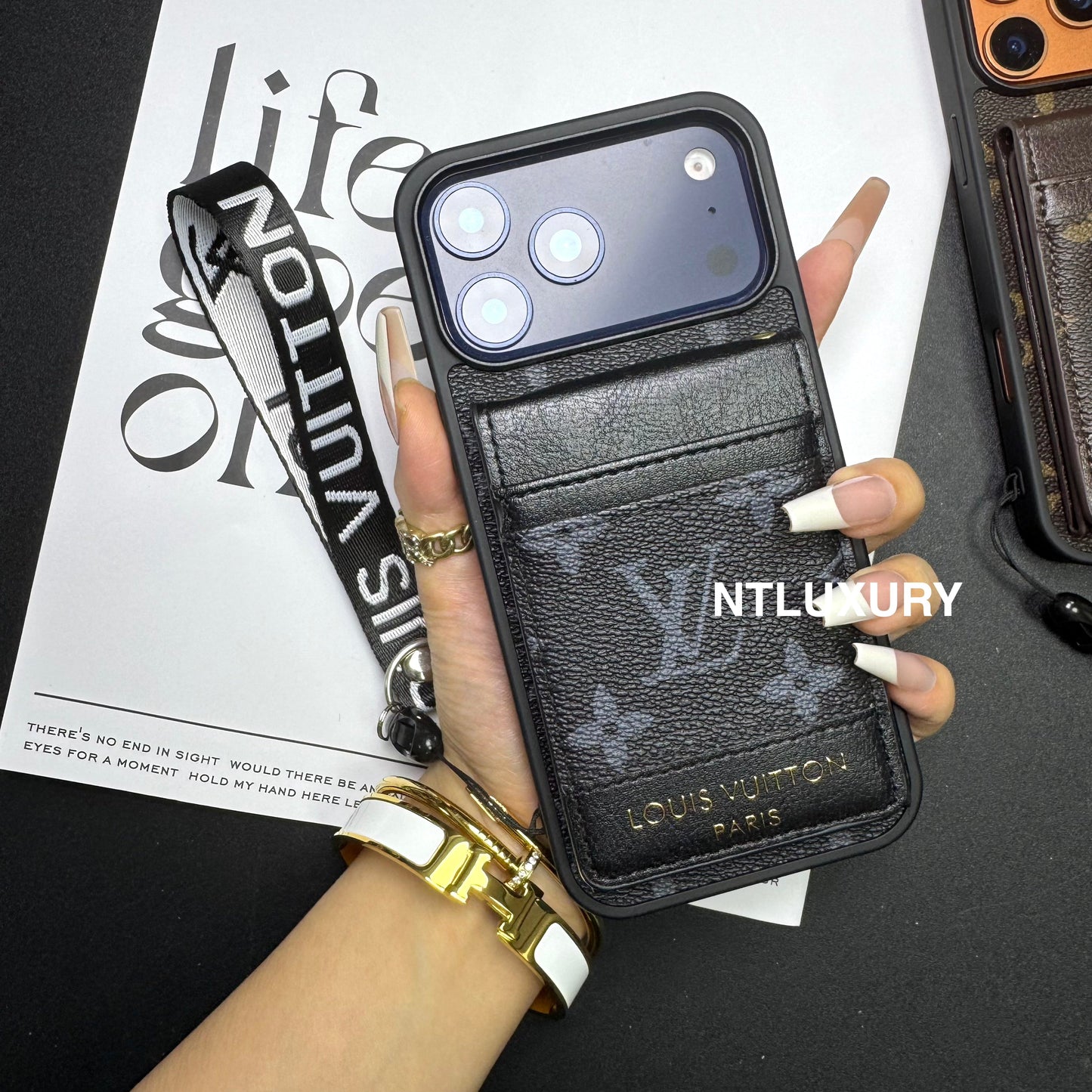 Traditional Love Phone Case with Mirror Back-Purse