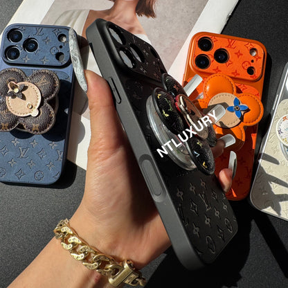 Orange Juice Denim Love Phone Case with Magsafe Holder (Wood Doll)