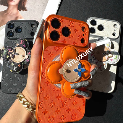 Orange Juice Denim Love Phone Case with Magsafe Holder (Wood Doll)