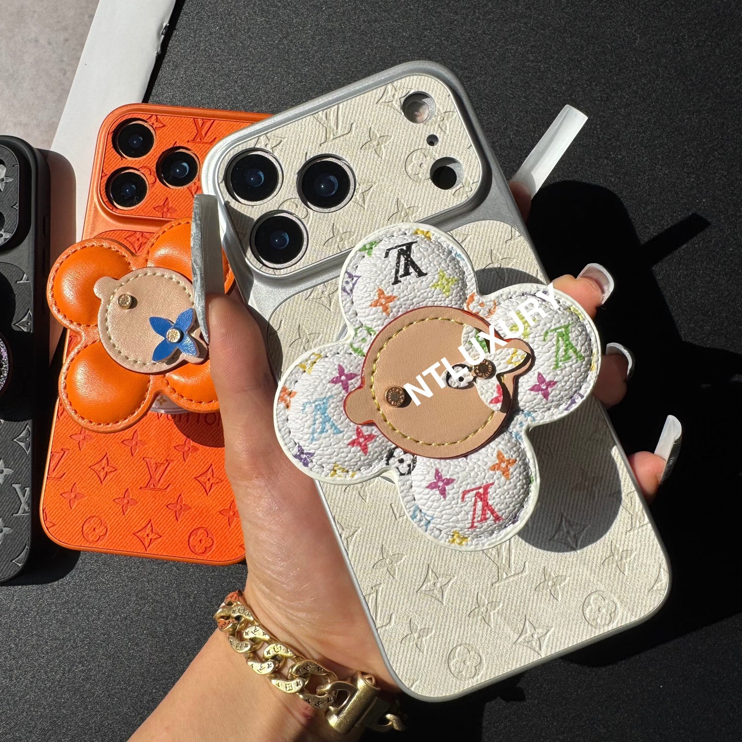 Orange Juice Denim Love Phone Case with Magsafe Holder (Wood Doll)