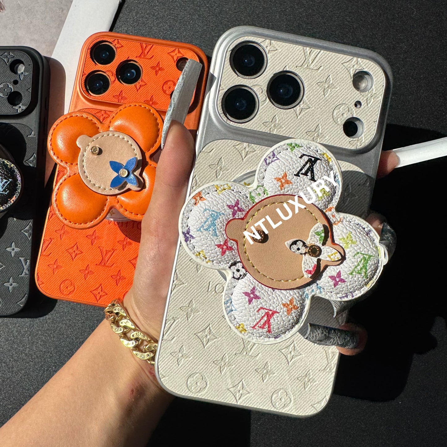 Orange Juice Denim Love Phone Case with Magsafe Holder (Wood Doll)