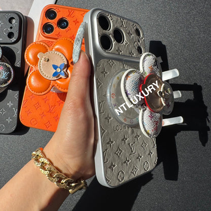 Orange Juice Denim Love Phone Case with Magsafe Holder (Wood Doll)