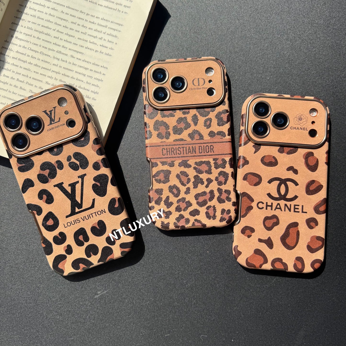 Coffee Leopard Design Love Phone Case