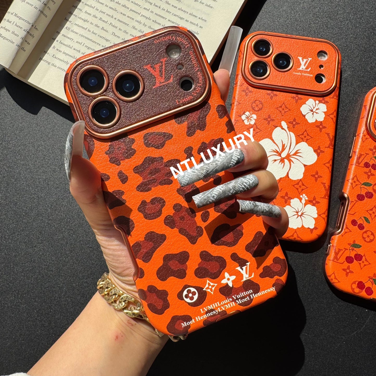 Orange Unique Design Love Phone Case