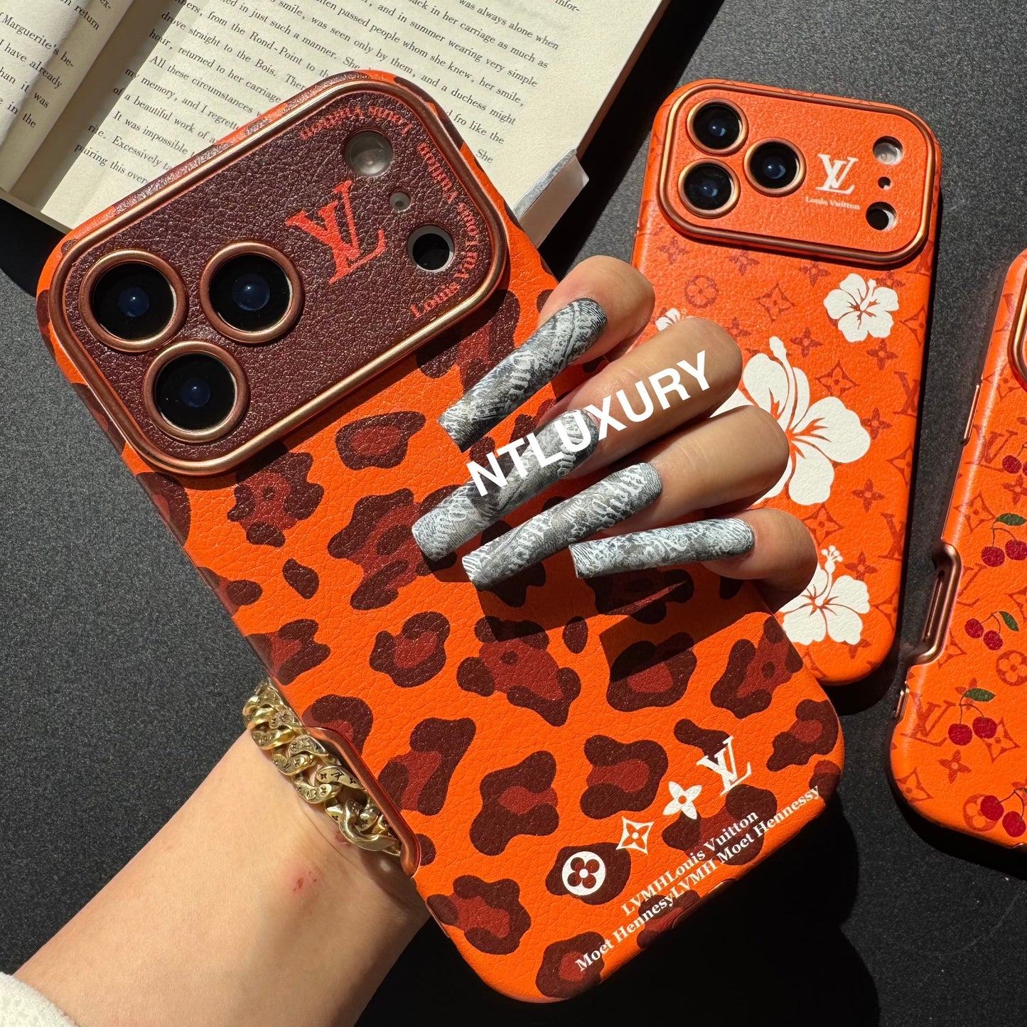 Orange Unique Design Love Phone Case