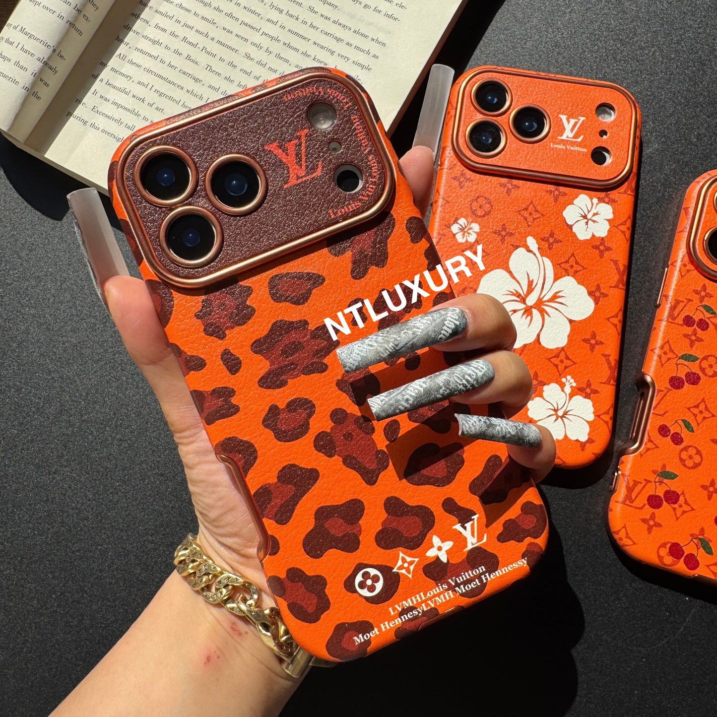 Orange Unique Design Love Phone Case