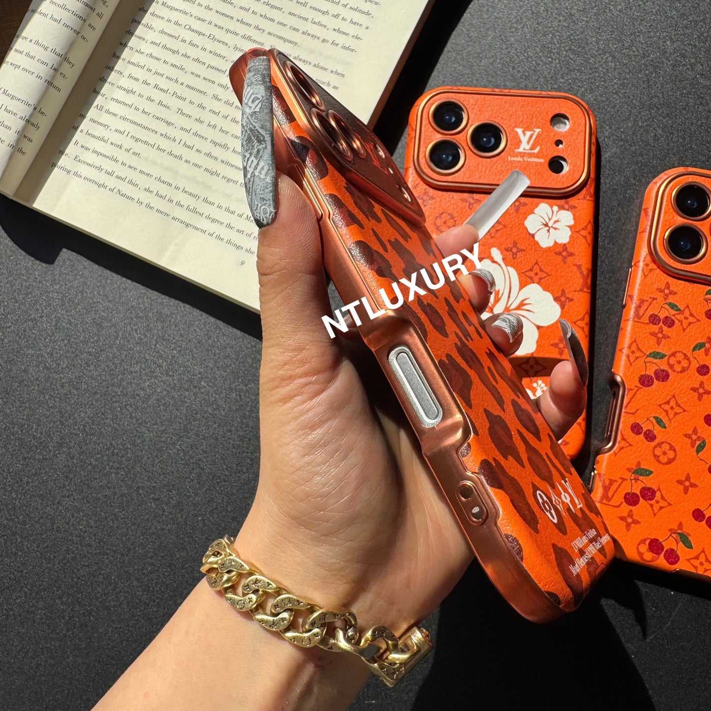 Orange Unique Design Love Phone Case