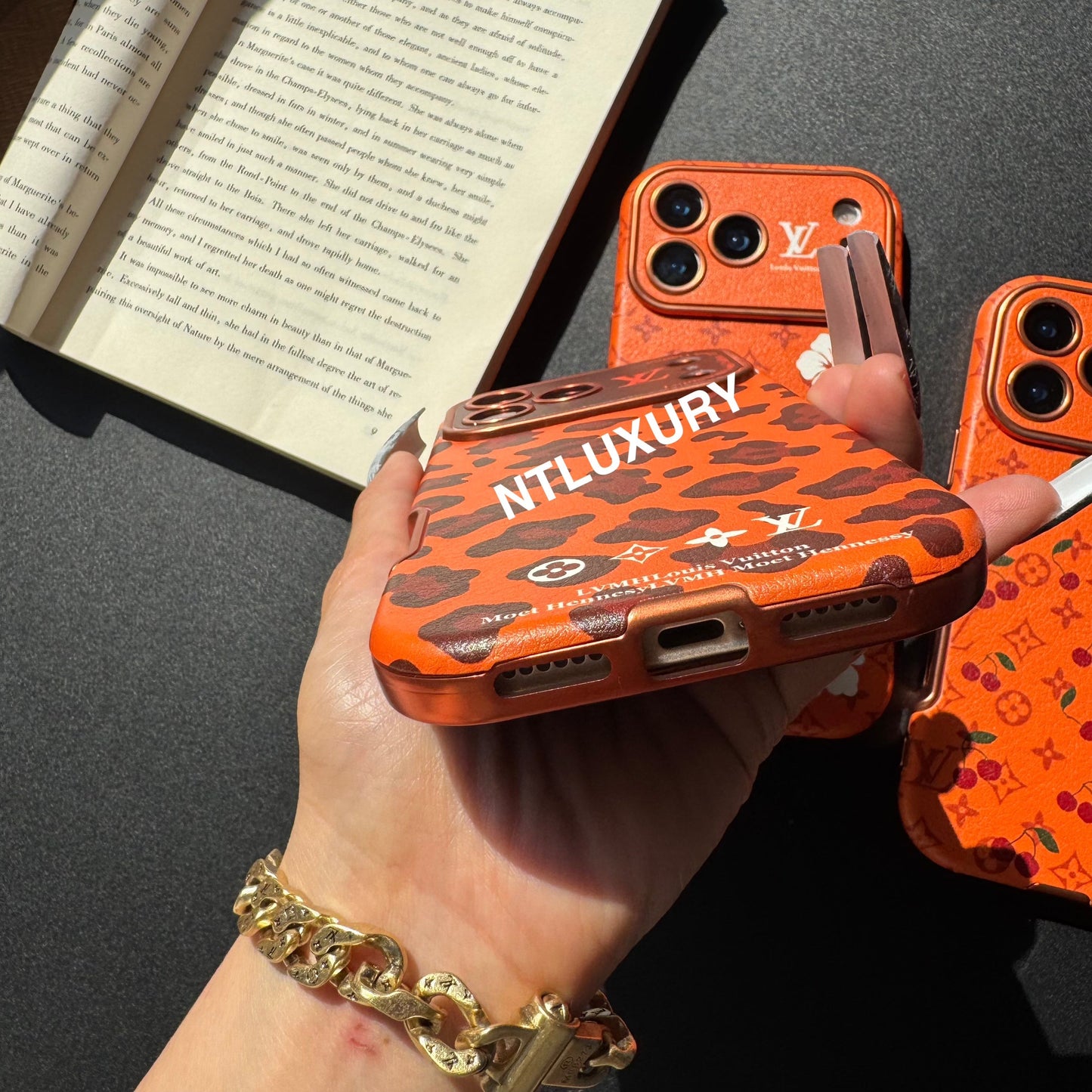 Orange Unique Design Love Phone Case