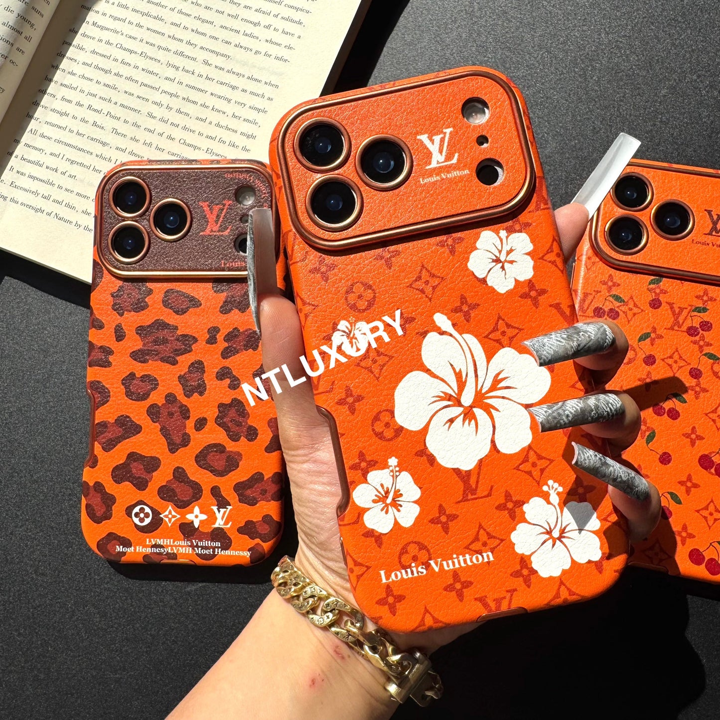 Orange Unique Design Love Phone Case