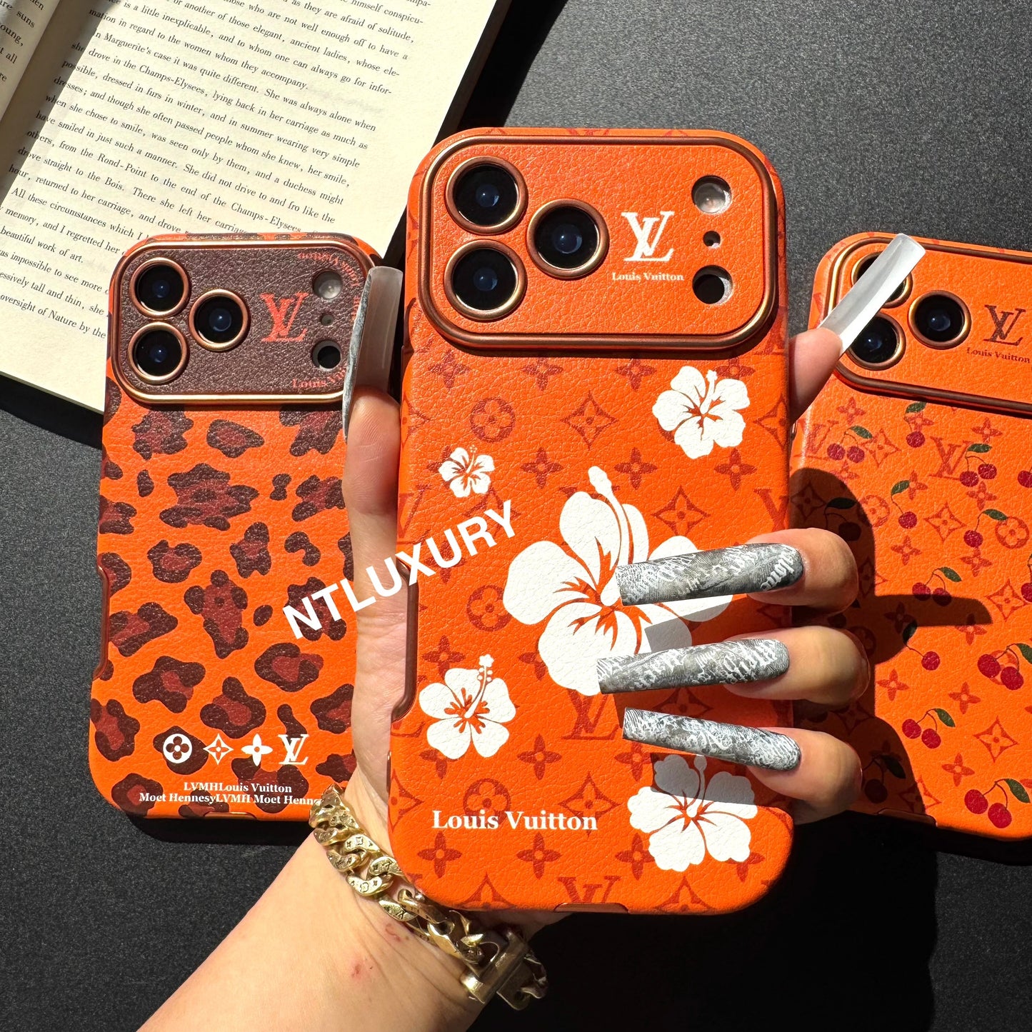 Orange Unique Design Love Phone Case