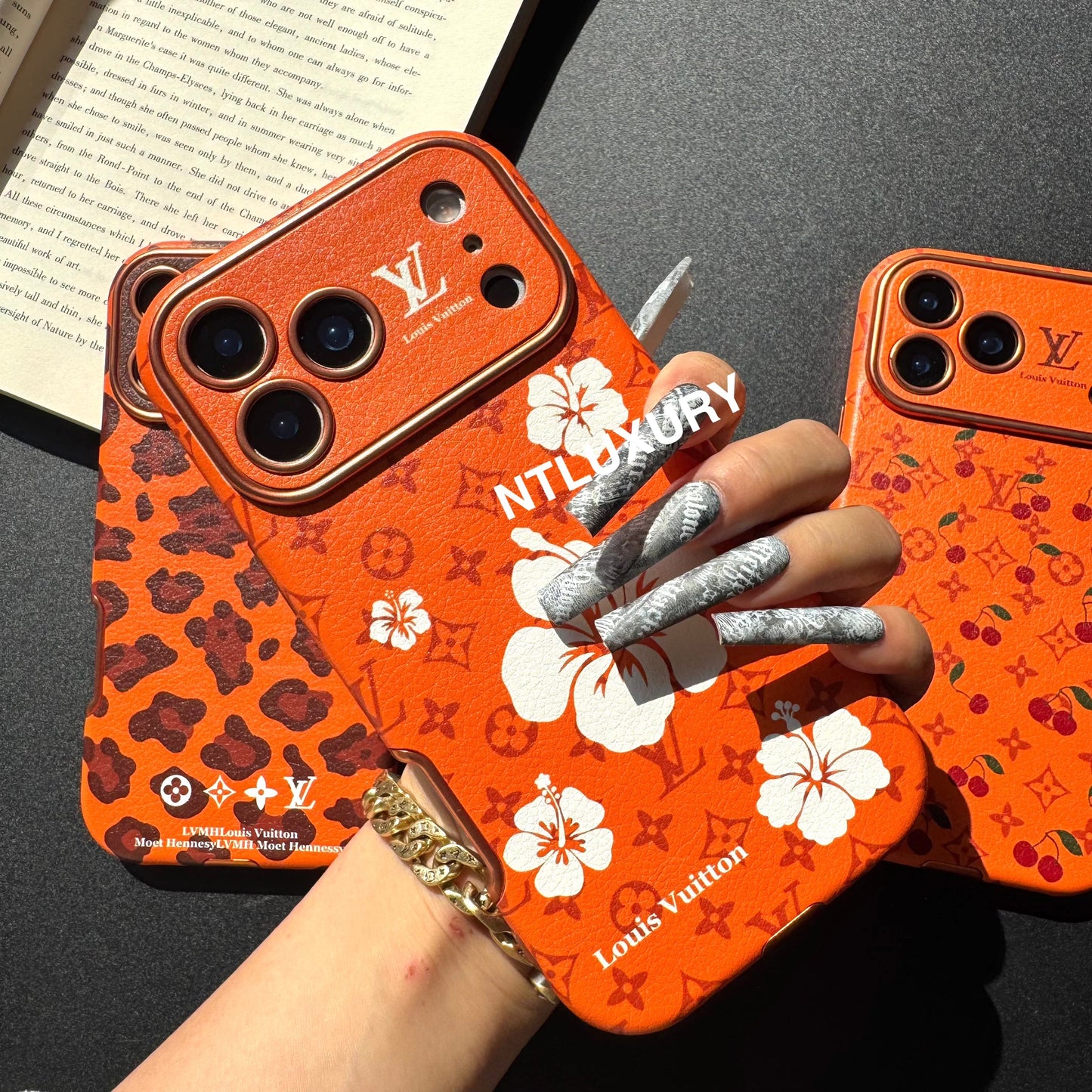Orange Unique Design Love Phone Case