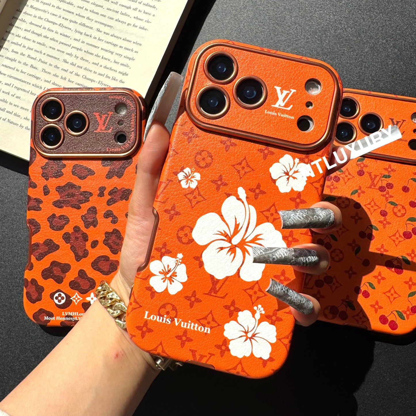 Orange Unique Design Love Phone Case