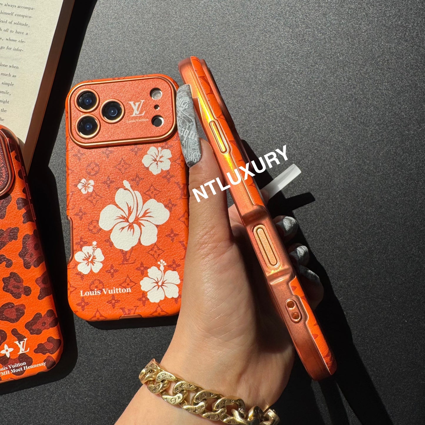 Orange Unique Design Love Phone Case
