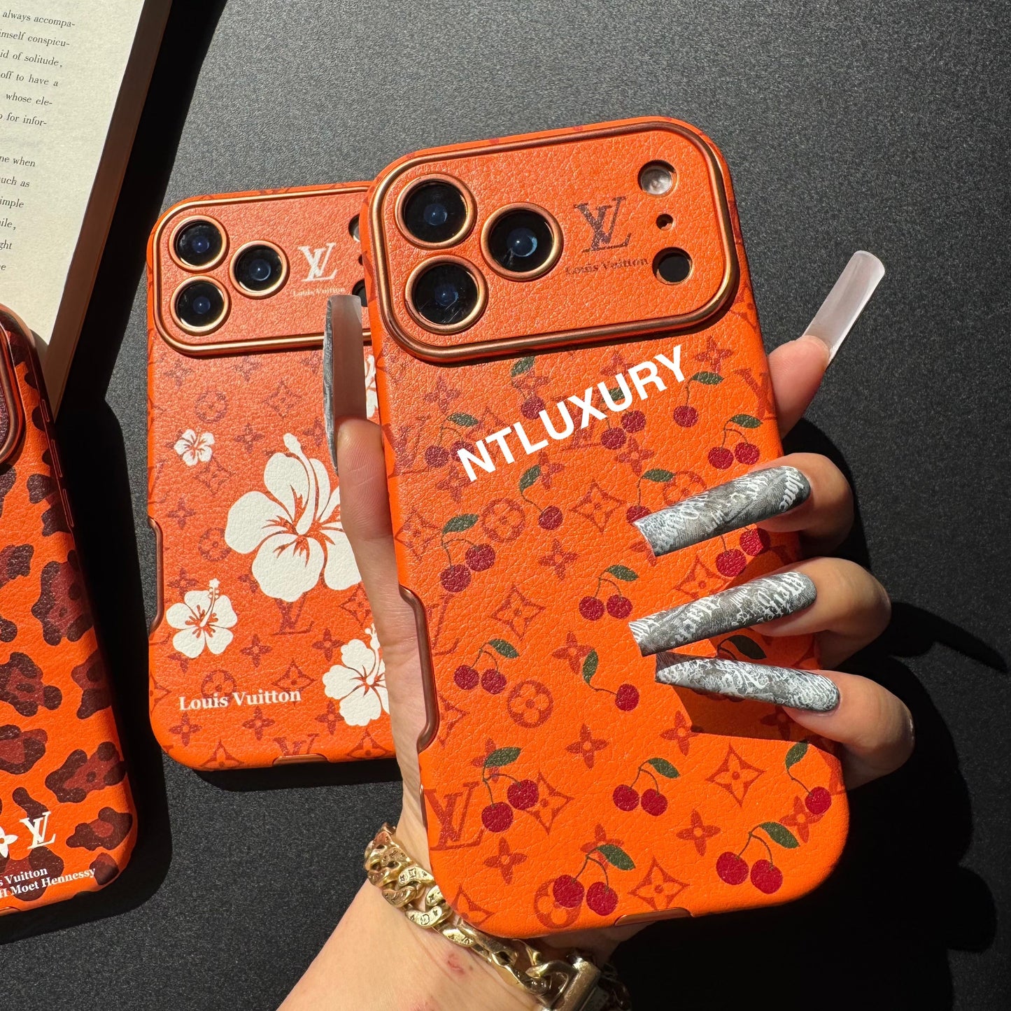 Orange Unique Design Love Phone Case