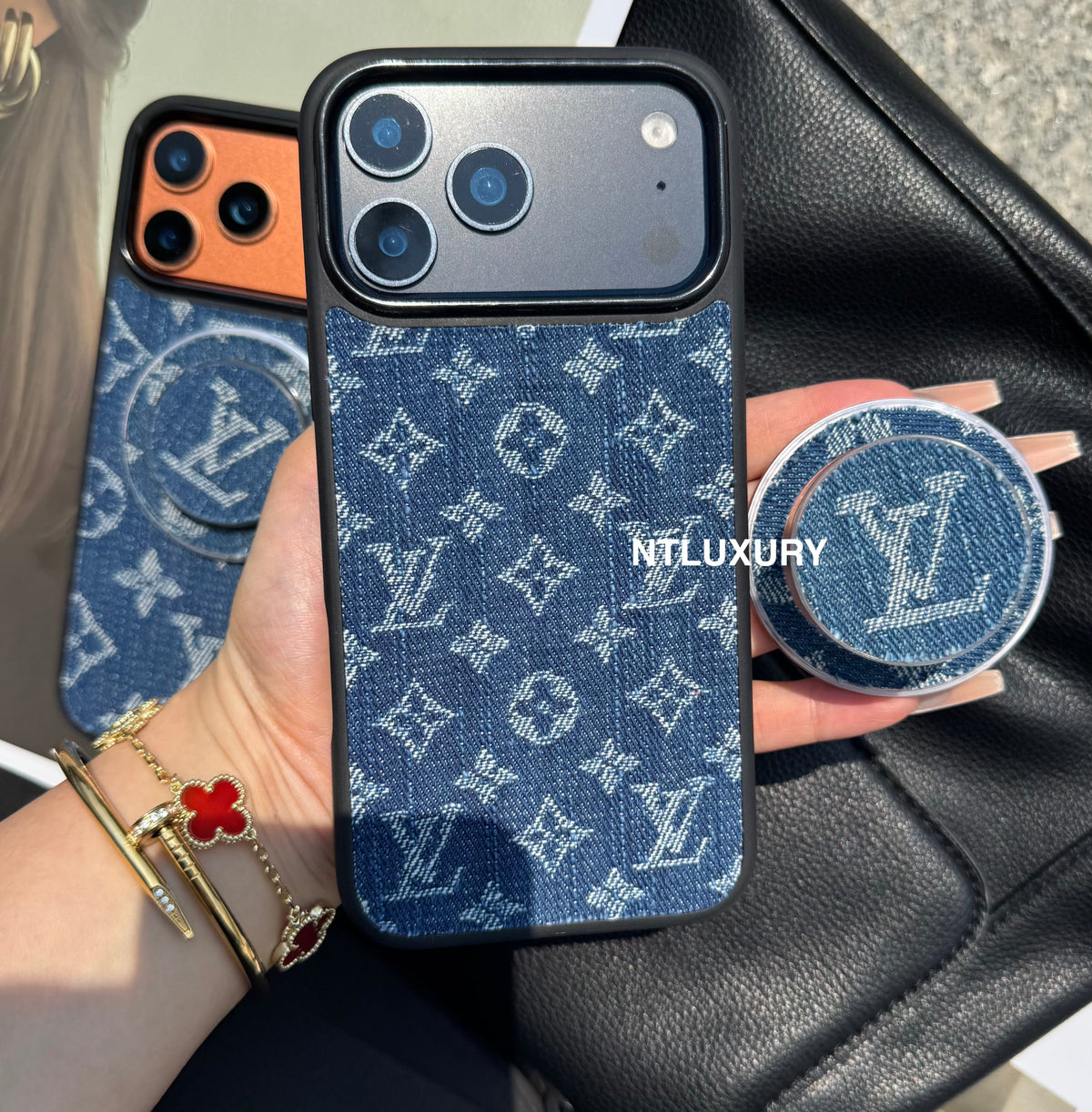 Denim Love Girl Magsafe Phone Case With Magsafe Holder