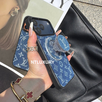 Denim Love Girl Magsafe Phone Case With Magsafe Holder