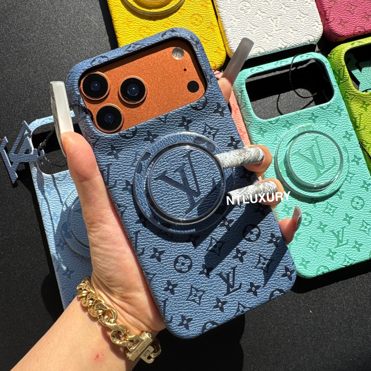 Fancy Colorful Design Phone Case with Magsafe Holder