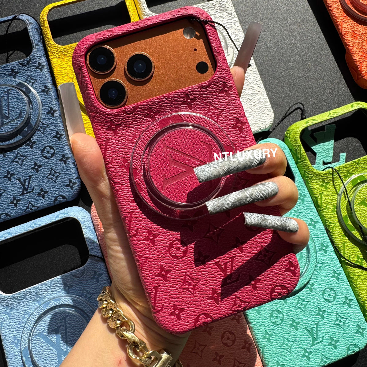 Fancy Colorful Design Phone Case with Magsafe Holder