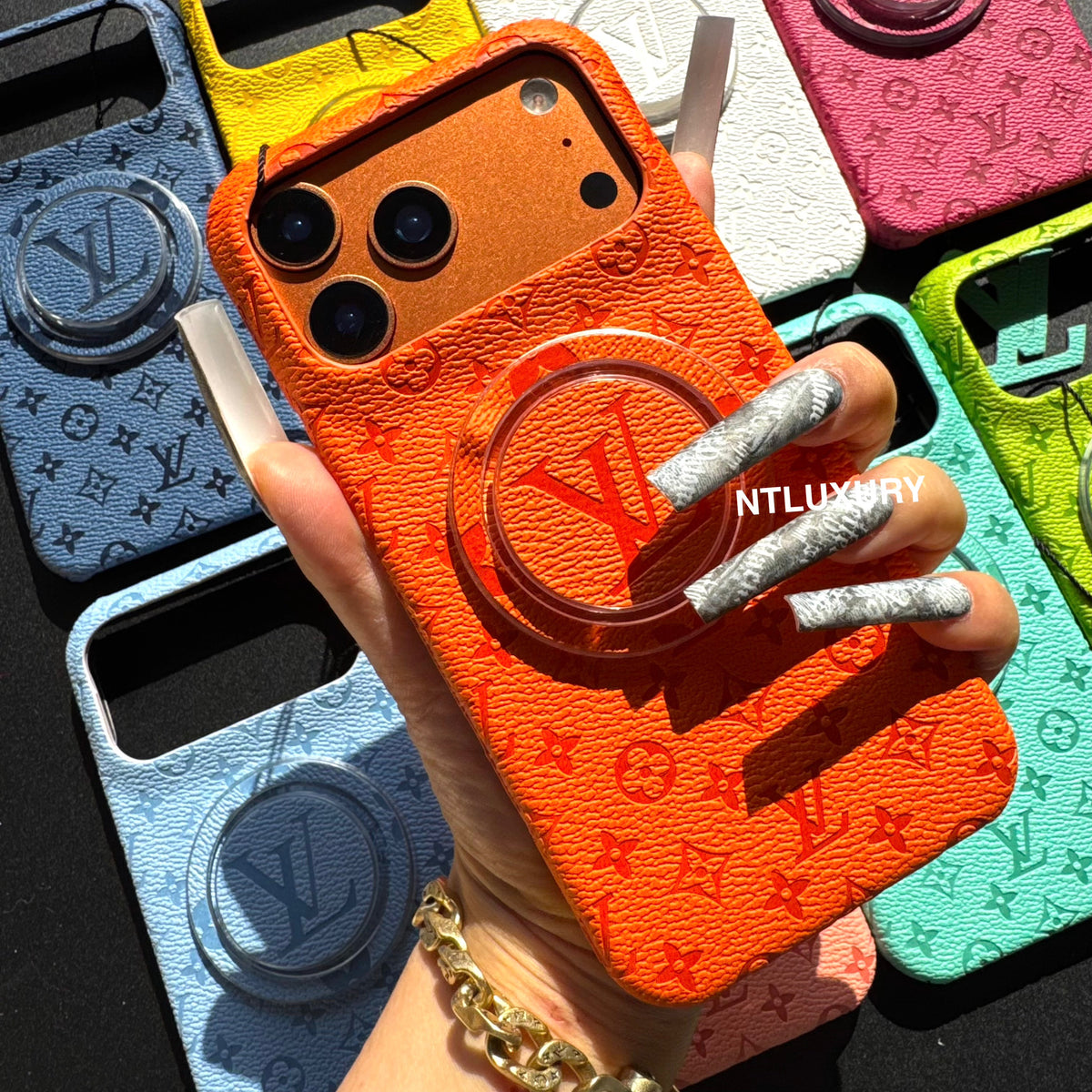Fancy Colorful Design Phone Case with Magsafe Holder