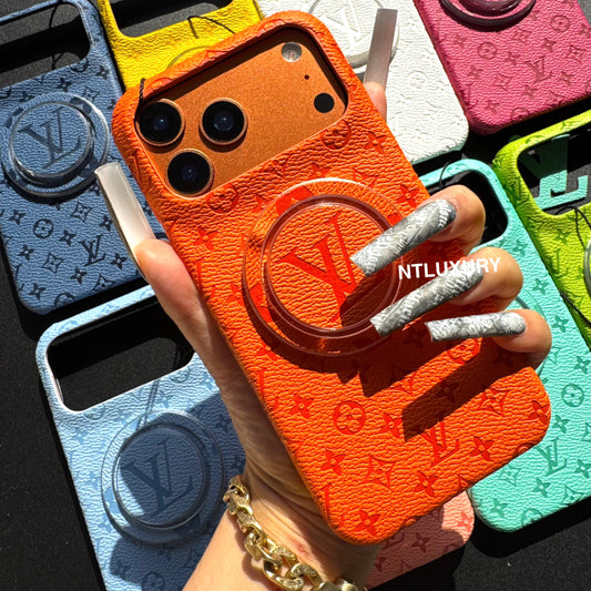 Coque de téléphone fantaisie au design coloré avec support MagSafe