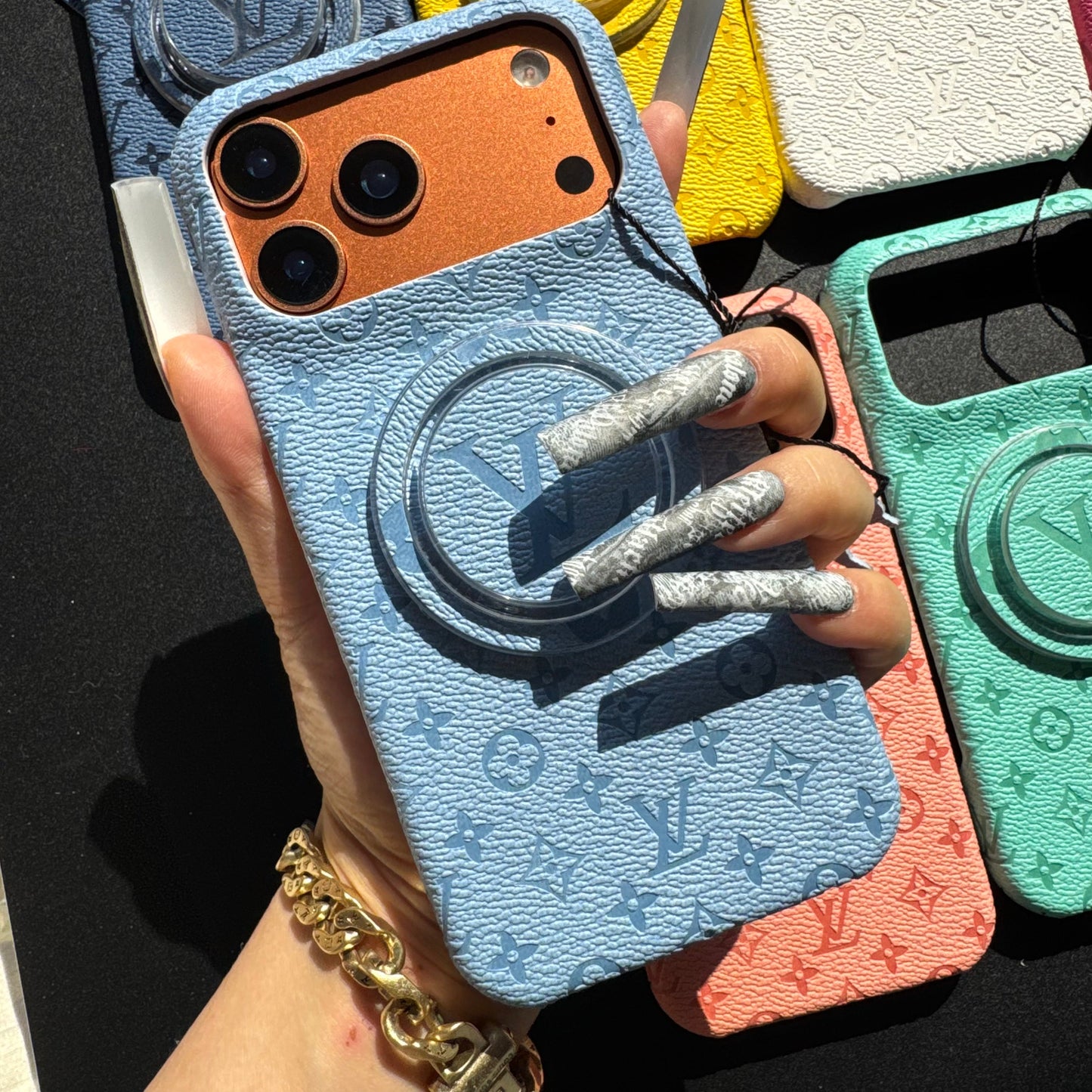 Fancy Colorful Design Phone Case with Magsafe Holder