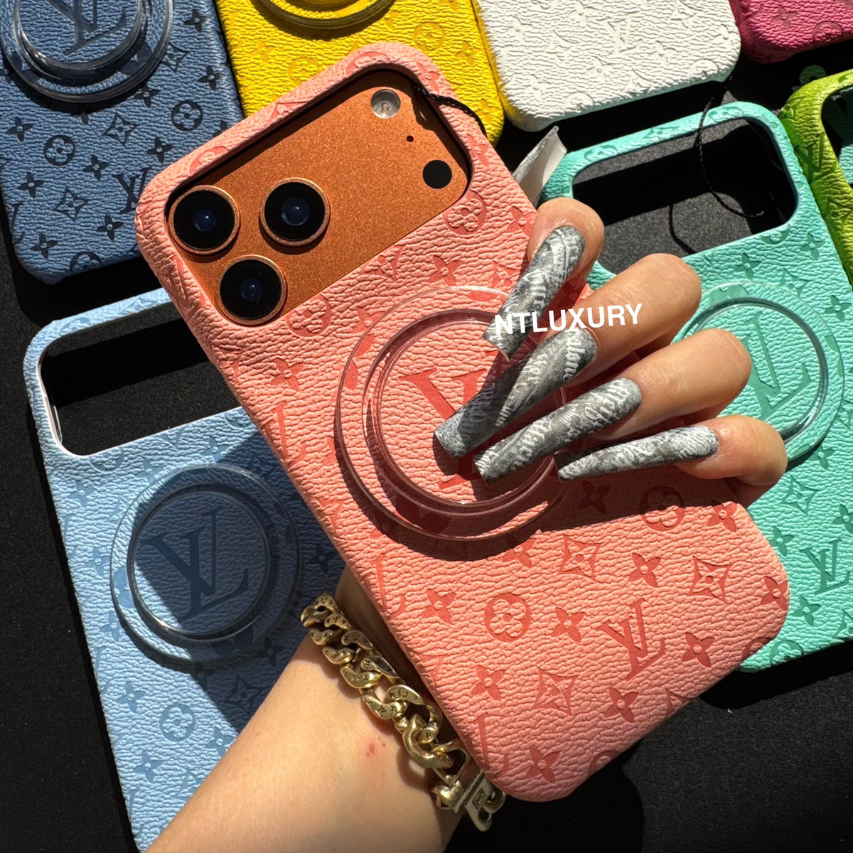 Fancy Colorful Design Phone Case with Magsafe Holder