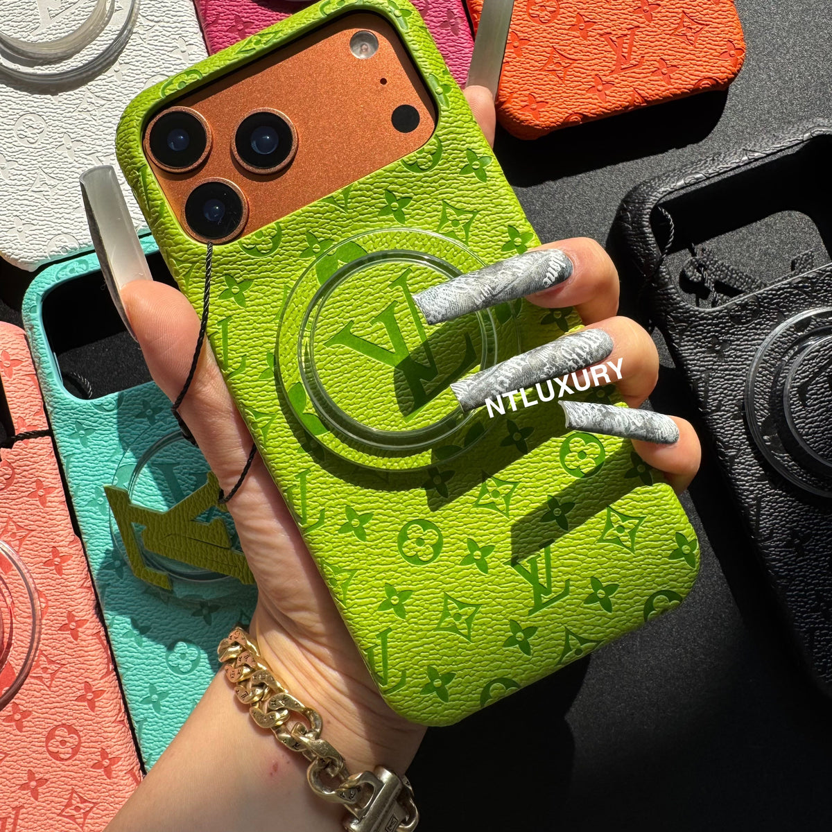Fancy Colorful Design Phone Case with Magsafe Holder