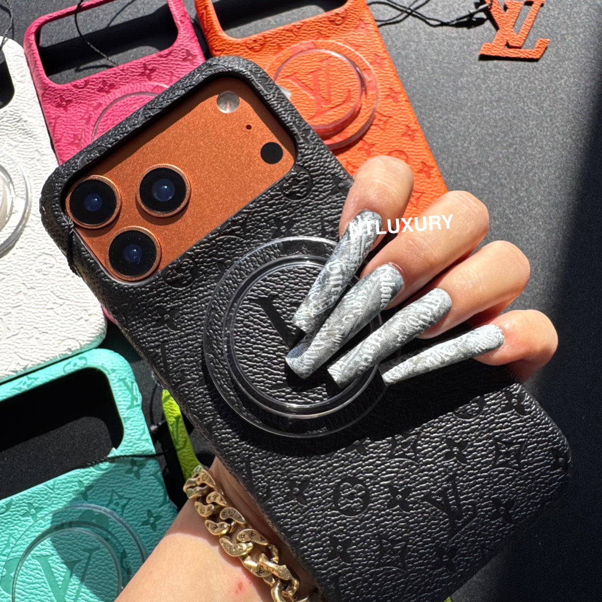 Fancy Colorful Design Phone Case with Magsafe Holder