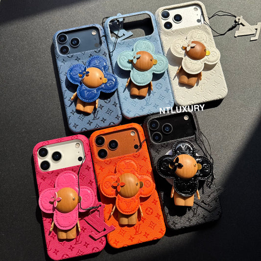Colorful Design Phone Case with Doll Magsafe Holder