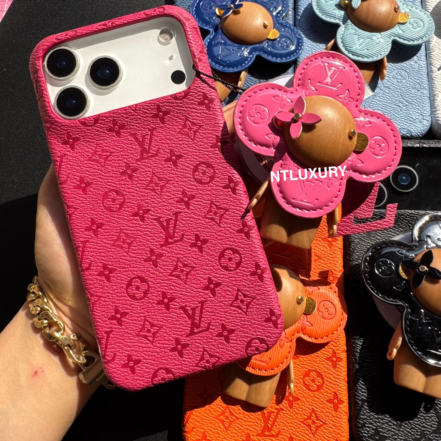 Colorful Design Phone Case with Doll Magsafe Holder