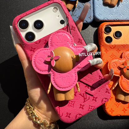 Colorful Design Phone Case with Doll Magsafe Holder
