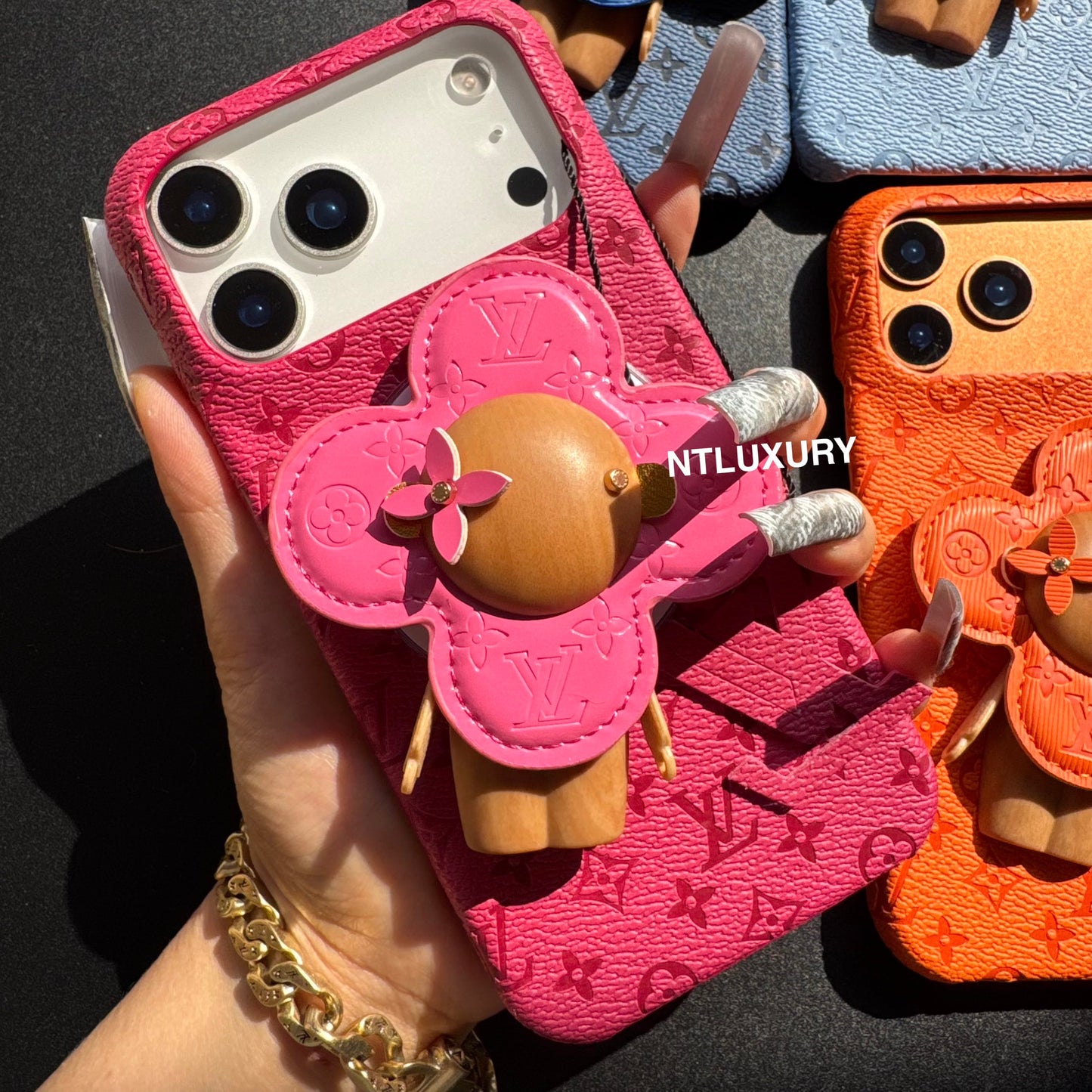 Colorful Design Phone Case with Doll Magsafe Holder