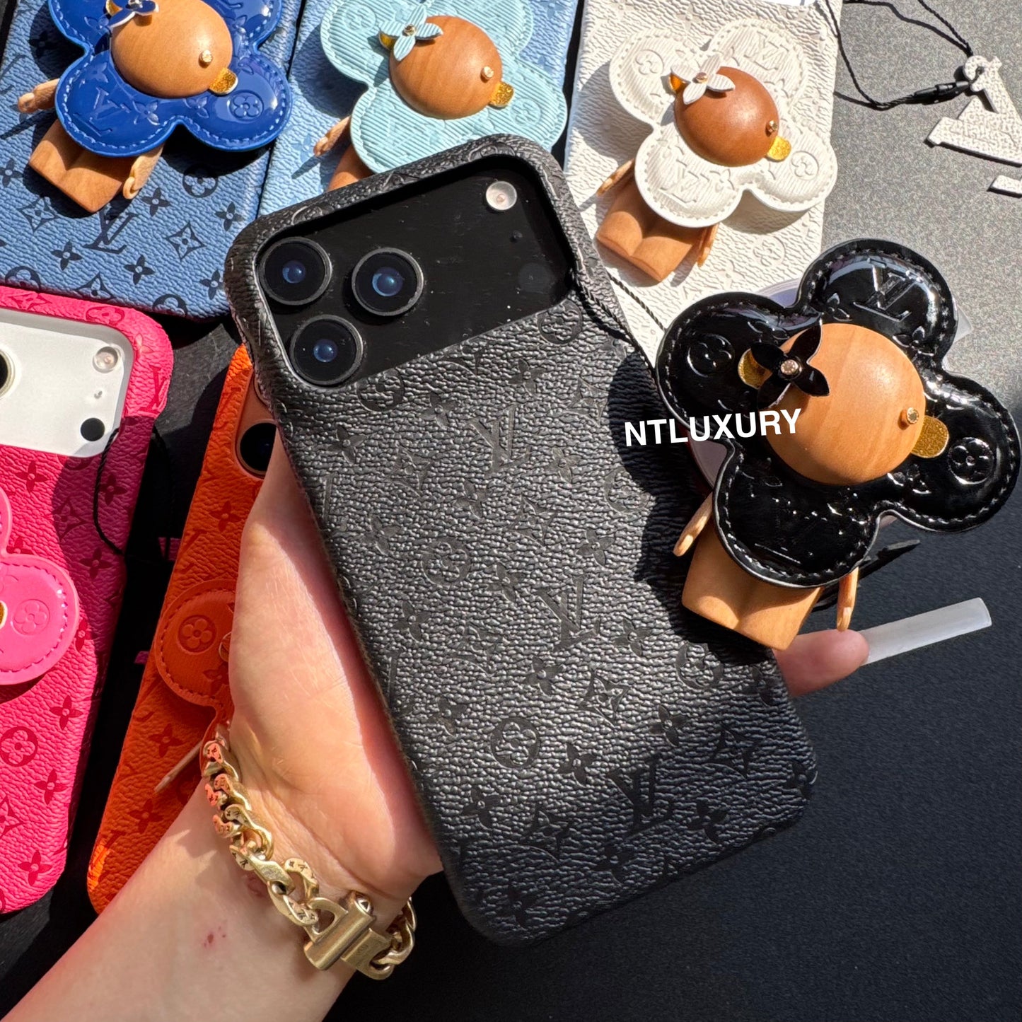 Colorful Design Phone Case with Doll Magsafe Holder