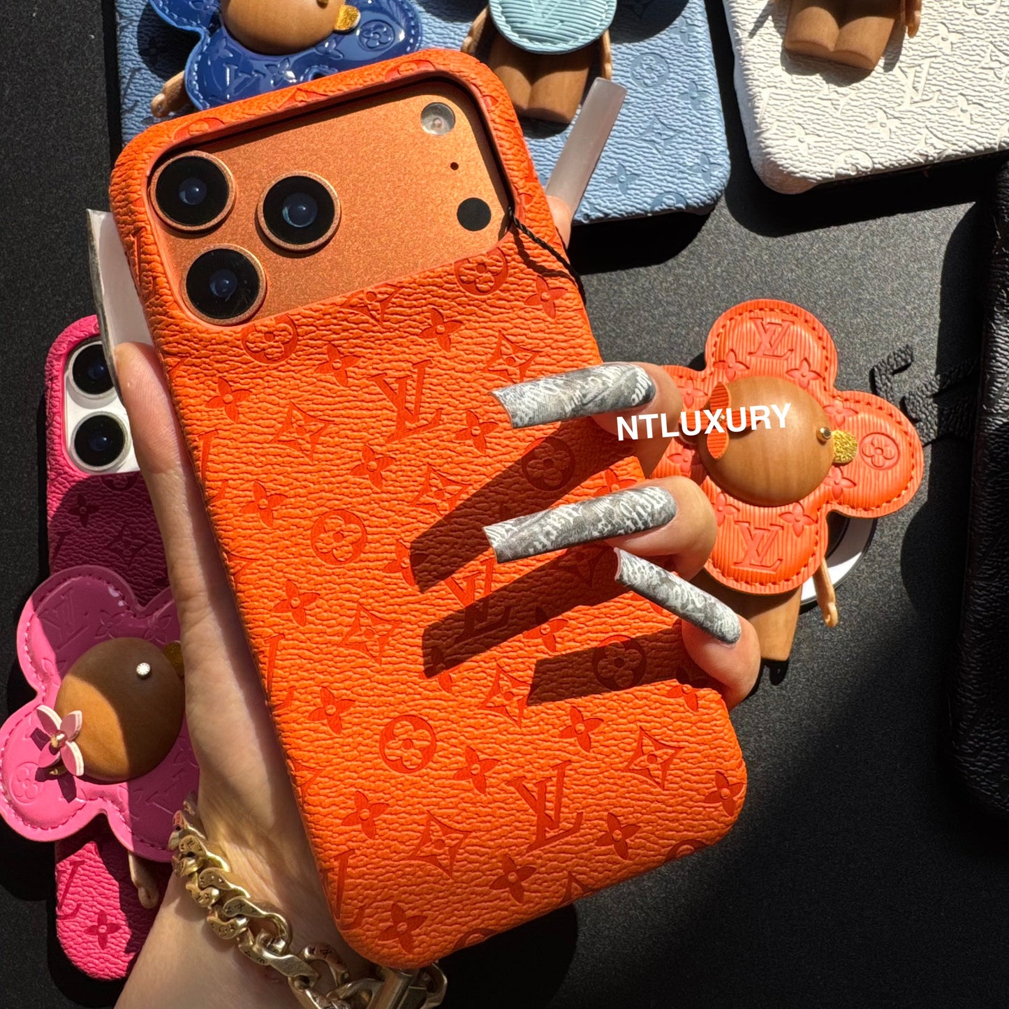 Colorful Design Phone Case with Doll Magsafe Holder
