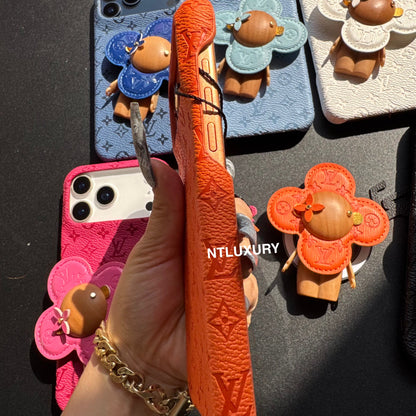 Colorful Design Phone Case with Doll Magsafe Holder