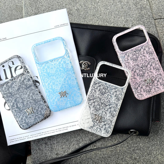 Colorful Transparent Lace Dove Phone Case