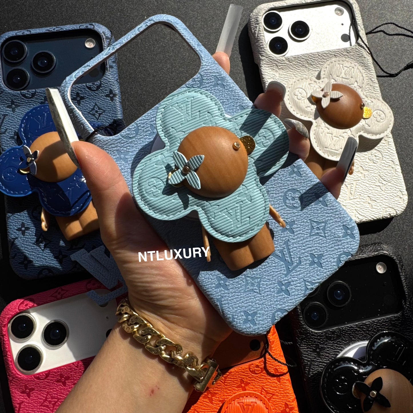 Colorful Design Phone Case with Doll Magsafe Holder