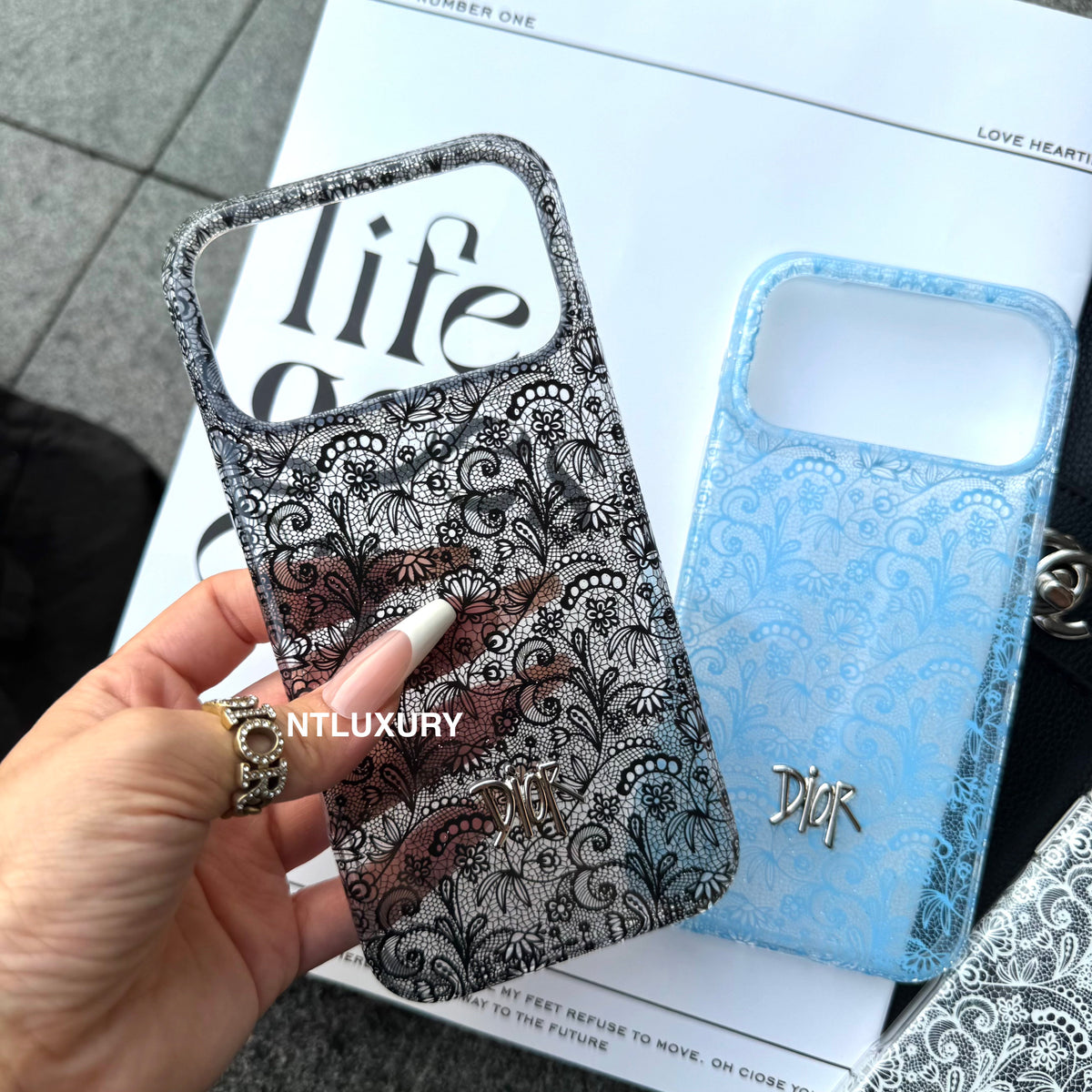 Colorful Transparent Lace Dove Phone Case