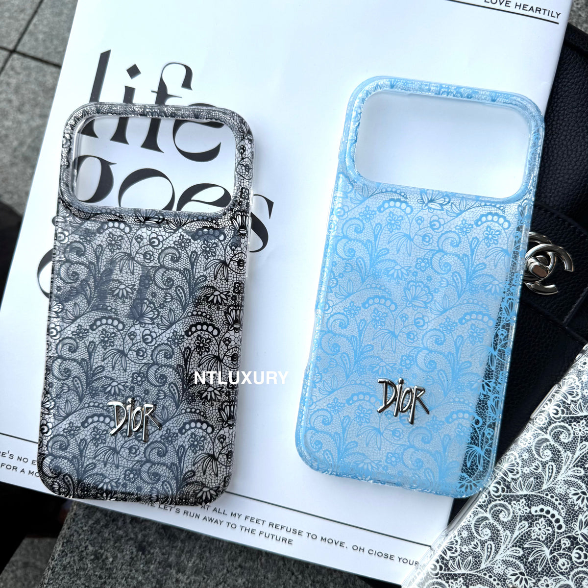 Colorful Transparent Lace Dove Phone Case