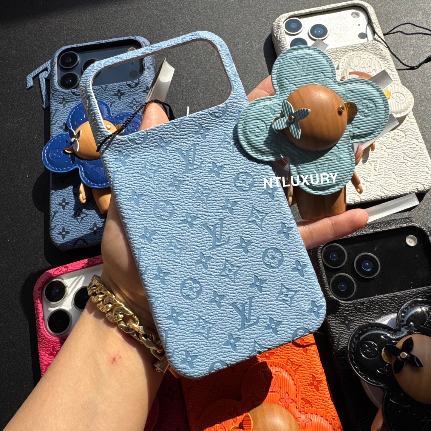 Colorful Design Phone Case with Doll Magsafe Holder