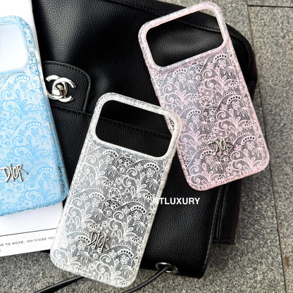 Colorful Transparent Lace Dove Phone Case