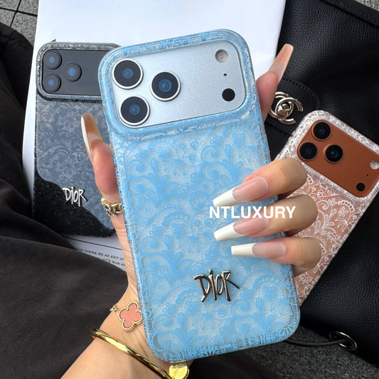 Colorful Transparent Lace Dove Phone Case