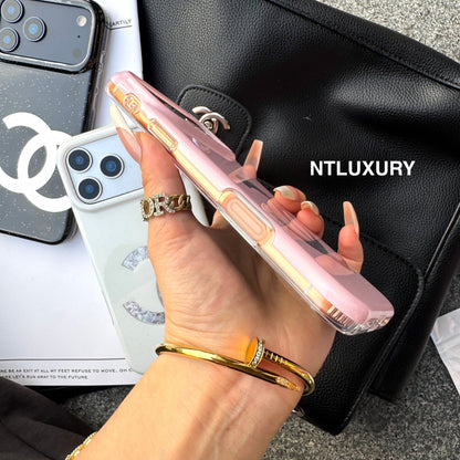 Asymmetric Design Glitter CC Phone Case