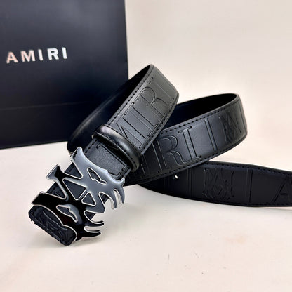 Ceinture AM classique (boucle noire et argentée)