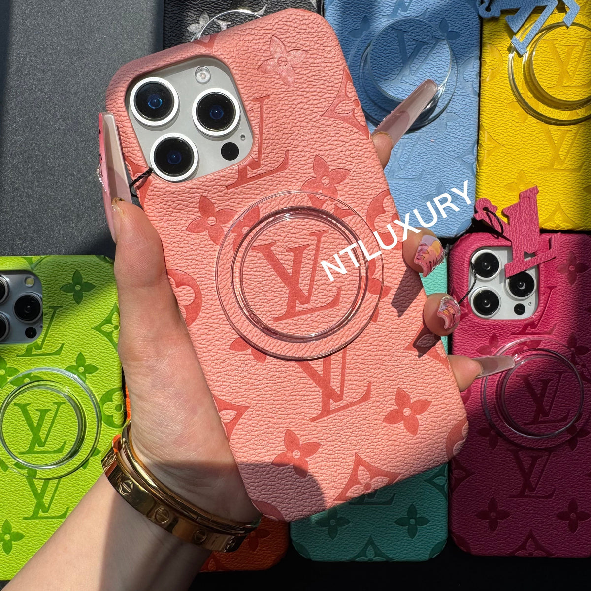 Rainbow Love iPhone Case with Magsafe Holder (Magsafe Case)