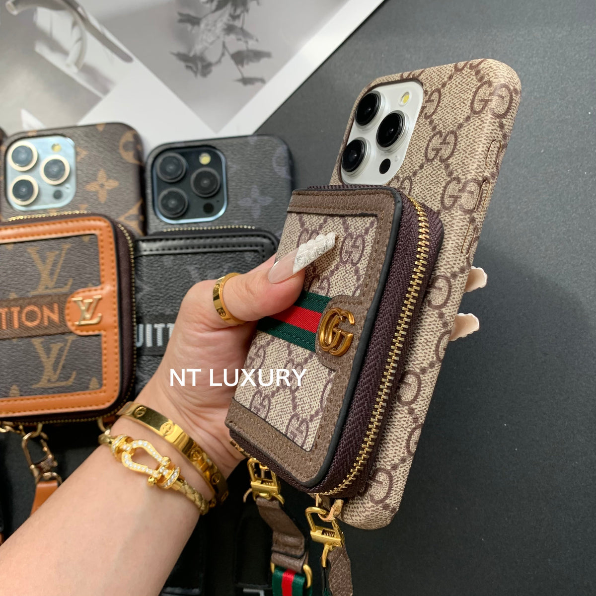 Unique Purse Design Phone Case with Stripe (3 Set)