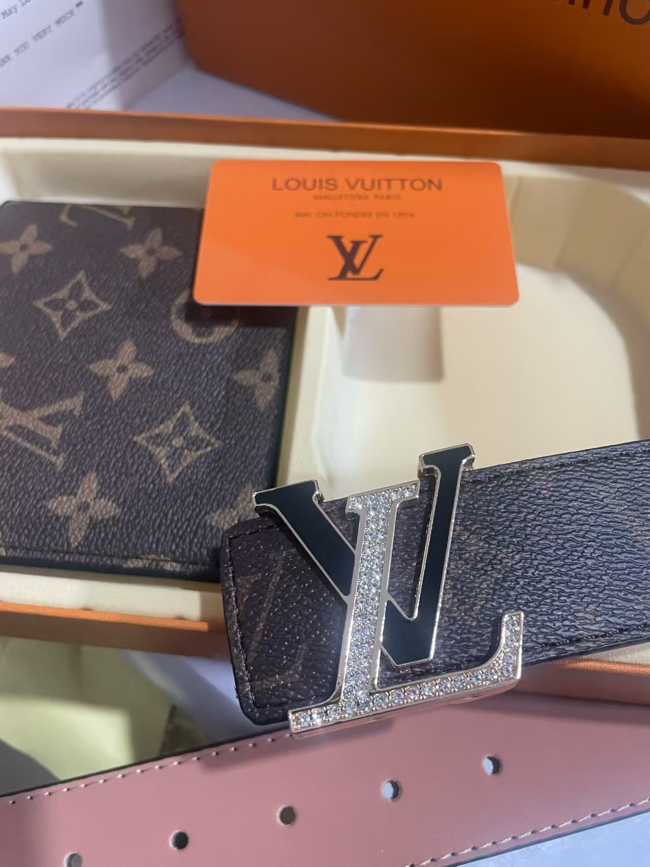 2 Set Buckle Love Belt & Wallet with Packaging