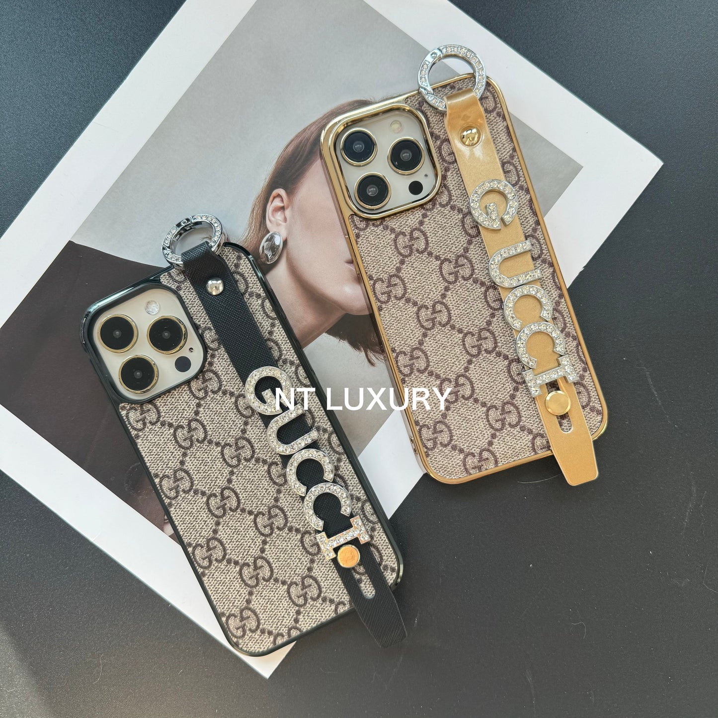 Glitter Design Waistband Phone Case