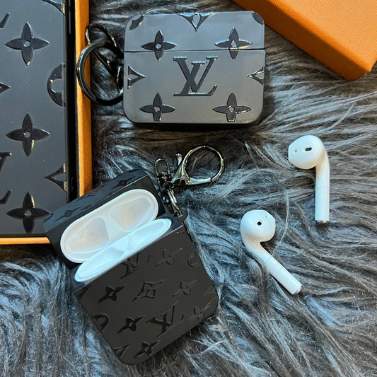 Black Trendy Airpods Case (M Love)