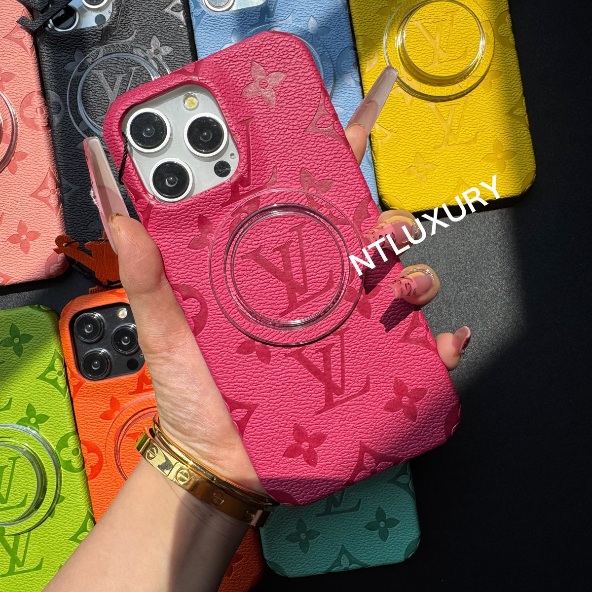 Rainbow Love iPhone Case with Magsafe Holder (Magsafe Case)